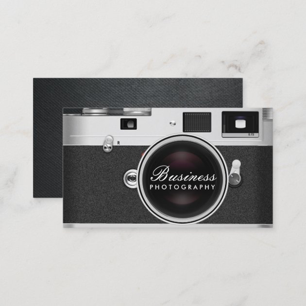 Photographer Classic Camera Photography Business Card (back side)