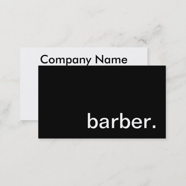 Barber Business Card (back side)