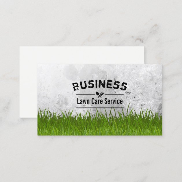 Professional Lawn Care & Landscaping Service Business Card (back side)