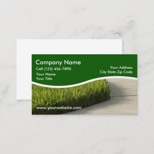 Neighborhood Lawn Service Design Business Card (back side)