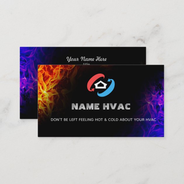 HVAC Slogans Business Cards (back side)