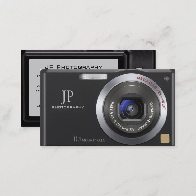 Compact  Digital Camera Photographer Business Card (back side)