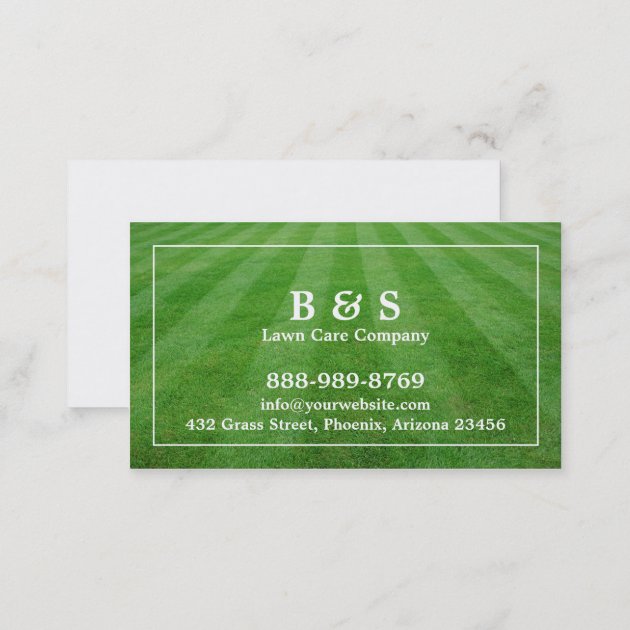 Lawn Care Field Grass Business card (back side)