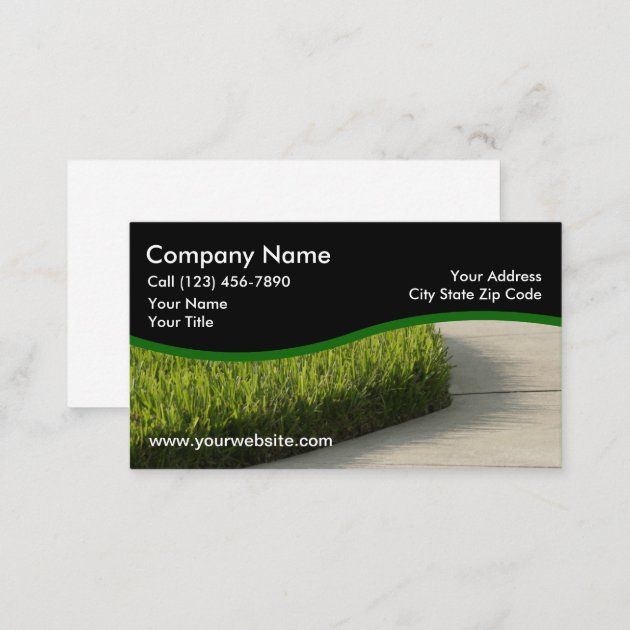 Lawn Care Services Design Business Card (back side)