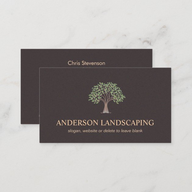 Old Wise Tree Logo Business Card 2 (back side)