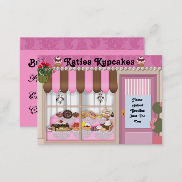 Bake Shop Style  Business Card (back side)