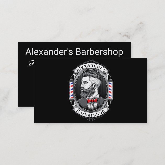 Bearded Man Business Card (back side)