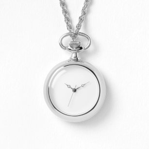 Silver Necklace Watch Watch
