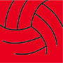 Custom Color Volleyball Heart Heart Sticker | Zazzle.com