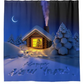 Happy New Year Shower Curtain