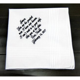 Personalized Groom's Wedding Handkerchief