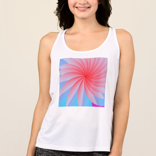 Pink Passion Flower Workout Tank Top