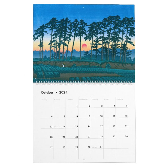 Kawase Hasui Scenery Calendar (Oct 2024)