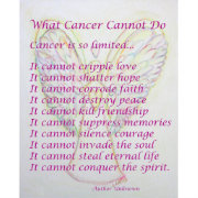 What Cancer Cannot Do Poem Poster Print Zazzle com What Cancer Cannot Do Poem Poster Print Zazzle com