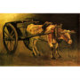 Van Gogh Cart with Red White Ox, Vintage Fine Art Jigsaw 