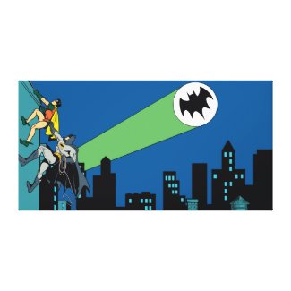 Robin And Batman Climb Canvas Print