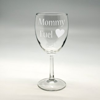 Mommy Fuel Personalized 8.5 oz Wine Glass 