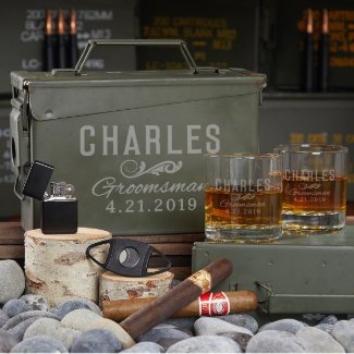 All the Vices Ammo Can Gift Set w/ Whiskey Glasses