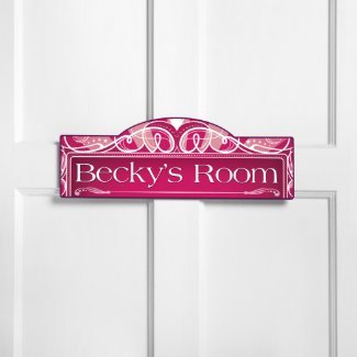 Pink Glitz & Glamour Girls Bedroom Sign