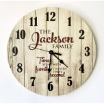 Personalized Family Name 13" Rustic Clock 