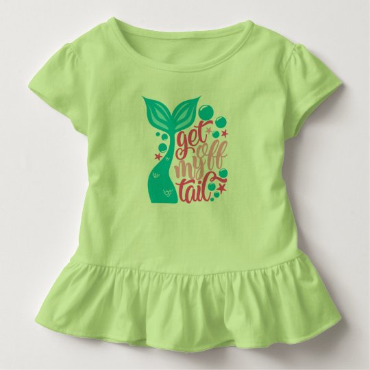 Get Off My Tail Kids Ruffle T-shirt Design
