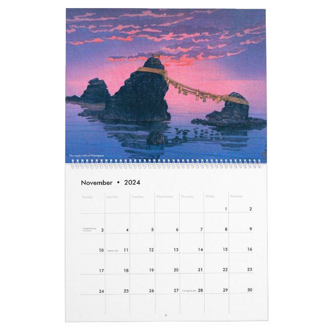 Kawase Hasui Scenery Calendar (Nov 2024)