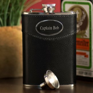 Personalized 8 oz. Leather Flask