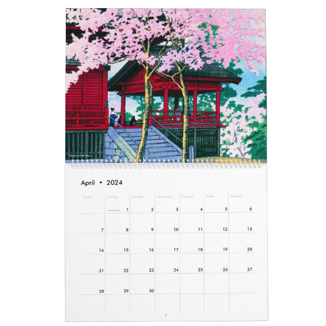 Kawase Hasui Scenery Calendar (Apr 2024)