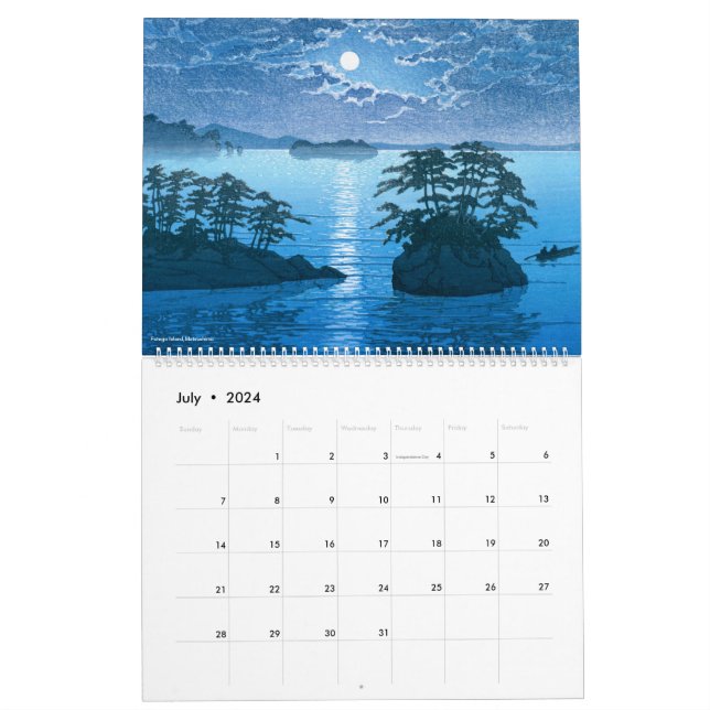 Kawase Hasui Scenery Calendar (Jul 2024)