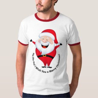 Santa merry christmas Men&#39;s Basic Ringer T-Shirt