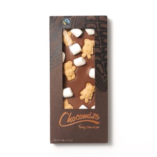 Marshmallow and Graham Teddies Chocomize Milk Chocolate Bar