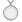 Round Necklace, Silver Plated