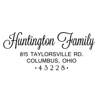 Huntington Family Address Stamp