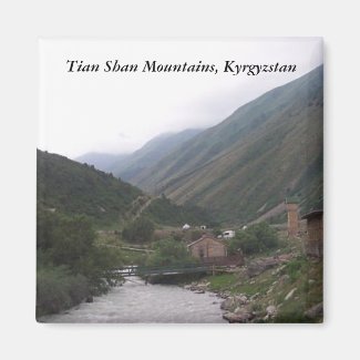 Tian Shan Mountains, Kyrgyzstan 2 Inch Square Magnet