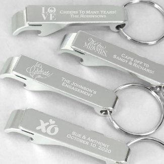 Personal Silver Aluminum Keychain Bottle Opener
