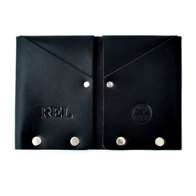Original Hammer Riveted Men's Black Leather Wallet