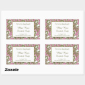 White and Faux Gold Rose Custom Soap Stickers (Sheet)