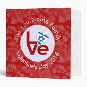 Israeli LOVE White on Red Binder (Front/Inside)