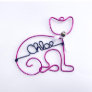 Adorable Cat Holiday Wire Christmas Ornament