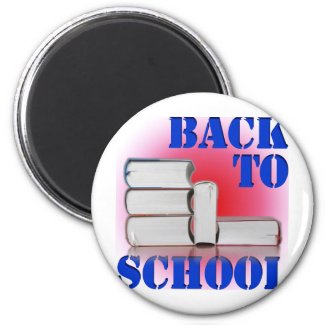 back to school 2 inch round magnet