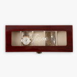 Custom Cherry Wood Finish Watch &amp; Jewelry Valet