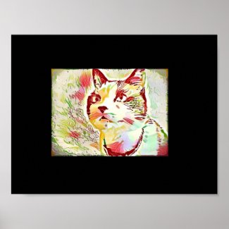 Snowshoe Shades of Fall Kitty Poster