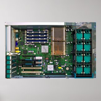 inside server computer poster