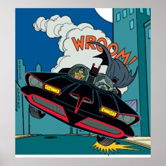 Batmobile Wroom! Poster