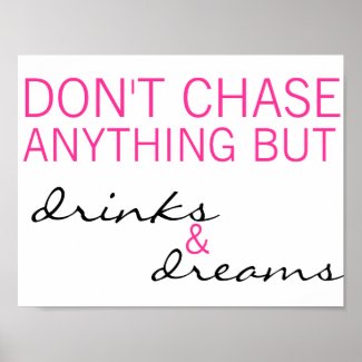 Don't Chase Anything But Drinks & Dreams Poster