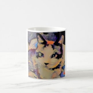 snowshoe purple overtones kitty coffee mug