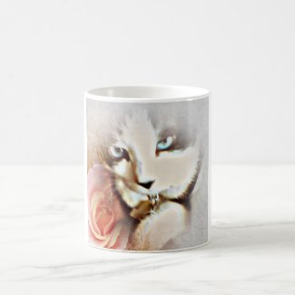 Snowshoe Spring Time Flower Kitty Coffee Mug