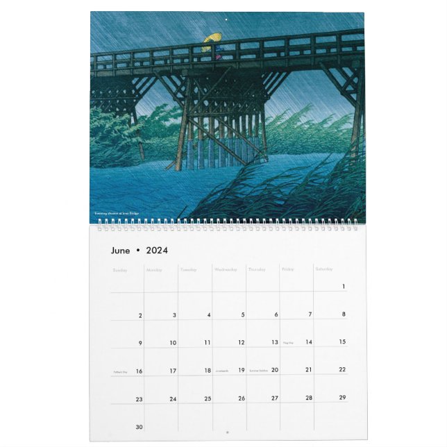Kawase Hasui Scenery Calendar (Jun 2024)