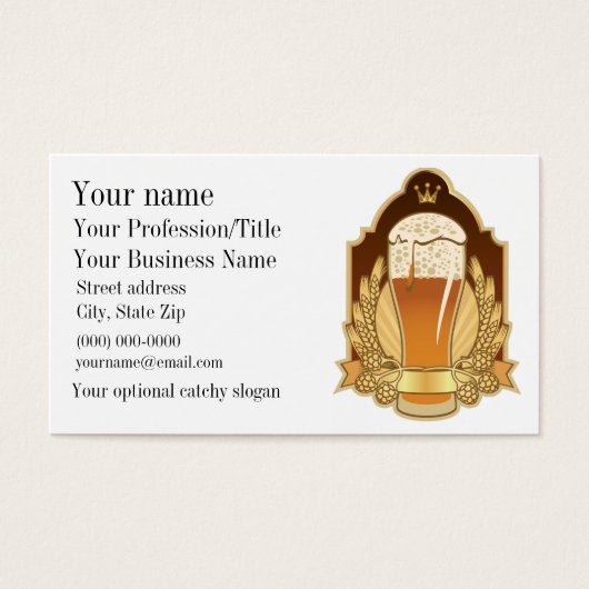 Beer Design Business Card (Front)