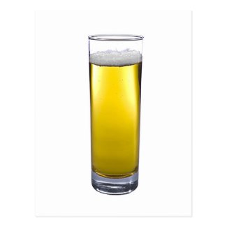 glass of beer postcard